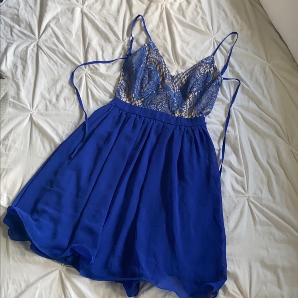 Blue mini dress